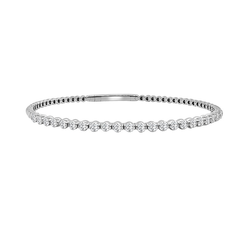 Flexible Diamond Bangle Bracelet